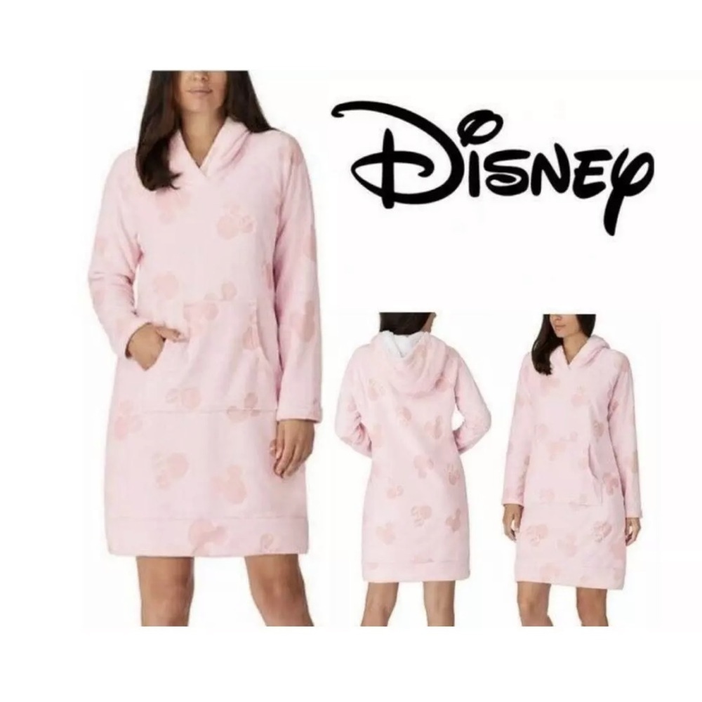 Disney Mickey Head Lounger Pink Sherpa Hood size‎ S